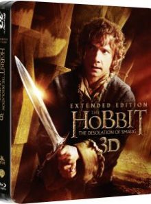 Le hobbit : la désolation de smaug - version longue - steelbook édition anglaise (5 disques: blu-ray + 3d + copie digitale)