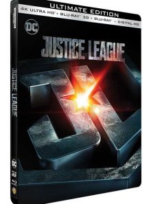 Justice league - 4k ultra hd + blu-ray 3d + blu-ray + digital hd - édition boîtier steelbook