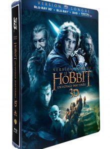 Le hobbit : un voyage inattendu - version longue - blu-ray 3d + blu-ray + dvd + digital ultraviolet - edition limitée steelbook(tm) jumbo
