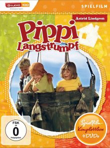 Astrid lindgren: pippi langstrumpf - spielfilm-komplettbox (4 discs)