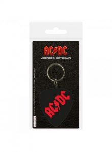 Ac/dc rubber keychain