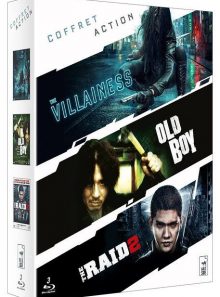 Coffret action asiatique - collection de 3 films - the villainess + raid 2 + old boy - pack - blu-ray