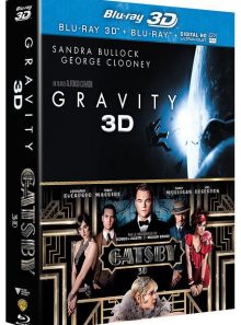 Gravity 3d + gatsby le magnifique 3d - blu-ray 3d