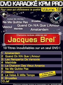 Dvd karaoké kpm pro - vol. 18 : jacques brel