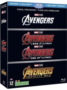Avengers + avengers : l'ère d'ultron + avengers : infinity war - blu-ray