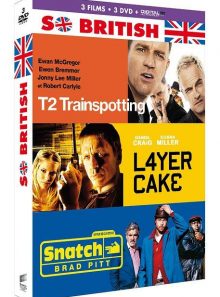 So british - coffret : t2 trainspotting + layer cake + snatch - dvd + copie digitale