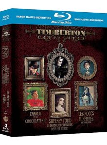Tim burton collection - coffret - sweeney todd + charlie et la chocolaterie + les noces funèbres - pack - blu-ray