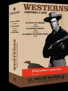Westerns coffret 3 dvd - la fille du désert - le convoi maudit - le géant du grand nord