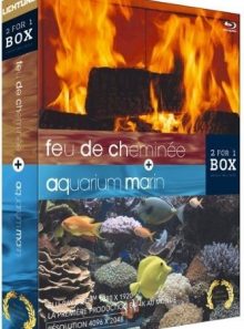 Bundle aquarium marin + feu de cheminée [blu-ray] (coffret de 2 blu-ray)