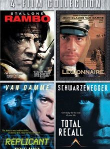 Four film collection (rambo / legionnaire / replicant / total recall)