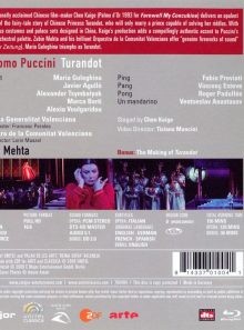 Turandot (giacomo puccini) - orchestra de la communitat valenciana - chen kaige - zubin meta - blu ray