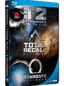 Coffret sf culte : stargate + terminator 2 + total recall - édition steelbook - blu-ray