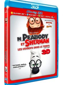 M. peabody et sherman - combo blu-ray 3d + blu-ray + dvd