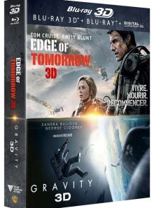 Edge of tomorrow 3d + gravity 3d - combo blu-ray 3d + blu-ray + copie digitale