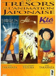 Les trésors de l'animation japonaise - coffret - horus, prince du soleil + léo, roi de la jungle + kié la petite peste