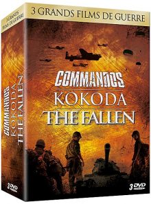 3 grands films de guerre - coffret n° 1 : commandos + kokoda : le 39ème bataillon + the fallen - pack