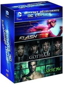 Coffret découverte dc comics, l'intégrale des premières saisons : flash + gotham + arrow