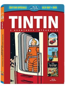 Tintin - 3 aventures - vol. 5 : objectif lune + on a marché sur la lune + tintin au pays de l'or noir - combo blu-ray + dvd