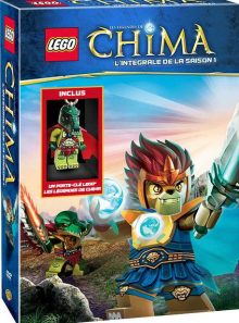 Lego - les légendes de chima - saison 1 - coffret dvd + porte-clefs lego chima