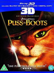 Puss in boots (blu-ray 3d + blu-ray + dvd + digital copy) [2012] [region free]
