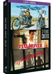 Films cultes - coffret - easy rider + taxi driver + midnight express - dvd + copie digitale