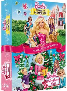 Barbie - merveilleux noël + barbie apprentie princesse - pack