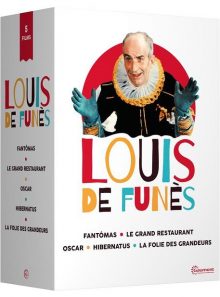 Louis de funès - 5 films cultes : fantomas + le grand restaurant + oscar + hibernatus + la folie des grandeurs - pack